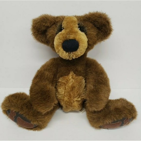 First & Main 12" Brown Tan Teddy Bear Wobegone Big Ears Plush - Picture 1 of 6